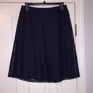 Navy lace skirt | New Directions